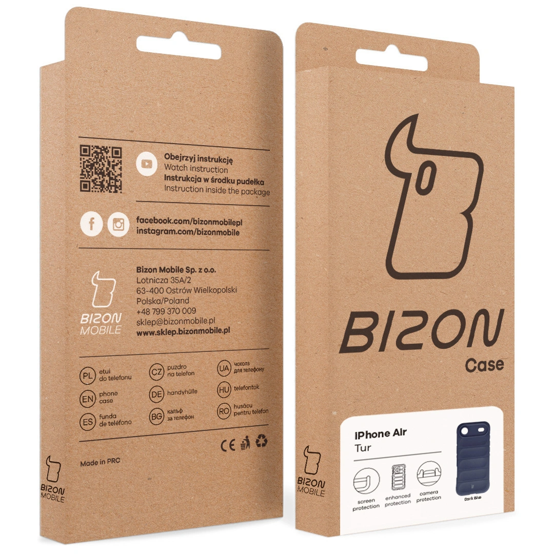 Kraftowe pudełko Bizon Case z dedykowaną etykietą do Apple iPhone Air